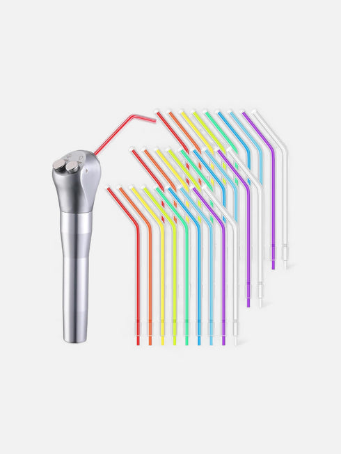 ERAFINE 1600pcs Dental Air Water Syringe Tip Disposable Spray Nozzles Tips Assorted Rainbow Triple 3 Way Water Syringe Connector for Oral Teeth Cleaning