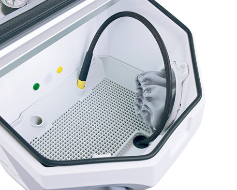 Basic eco Fine Sandblasting Unit 1 x 25–70 µm, 1 x 70–250 µm, incl. 2 nozzles 0.8 mm / 1.2 mm