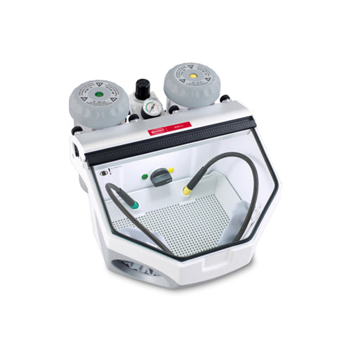 Basic eco Fine Sandblasting Unit 1 x 25–70 µm, 1 x 70–250 µm, incl. 2 nozzles 0.8 mm / 1.2 mm