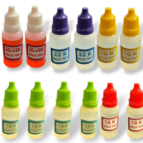 Complete Gold Silver Test Acid Solutions Tester Detect Your Gold Tester Kit for Jewelry
