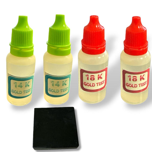 14K 18K Gold Test Acid Solutions Tester Detect Your Gold Tester Kit for Jewelry with Black Stone