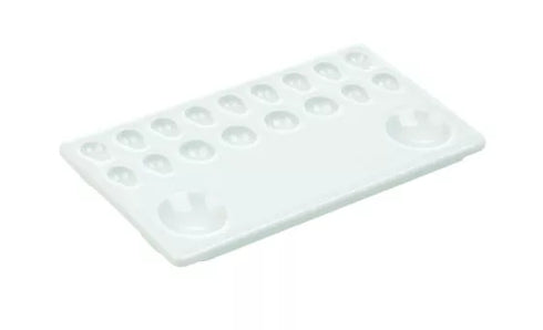 Renfert Lay Glazed Porcelain Art Color Mixing Tray Dental Lab Single Tray