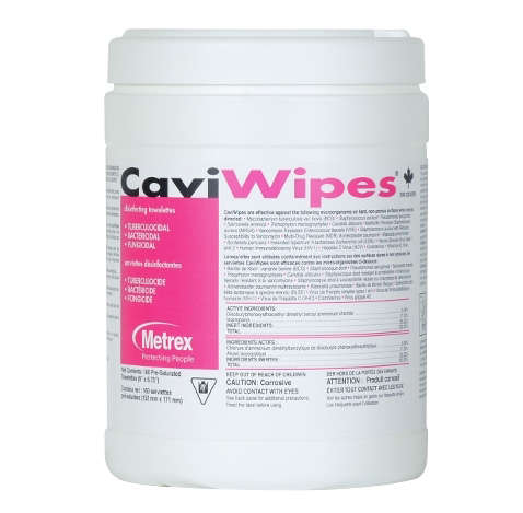 Caviwipes Towelettes Alcohol Based Large 6" x 6.75" 160/Cn. - Metrex