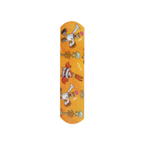 SpongeBob Squarepants™ Adhesive Bandages 3/4" x 3" SpongeBob, Patrick, Squidward, Mr. Krabs and Sandy Cheeks 100pcs/Box