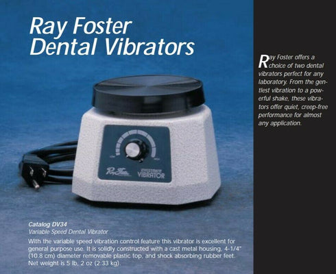 Ray Foster Lab Vibrators Model DV34 Variable Speed Vibrator Dental Lab 230V