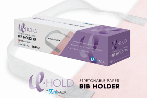 U-HOLD Paper Bib Holders White Disposable Bib Holder 250pcs/Box
