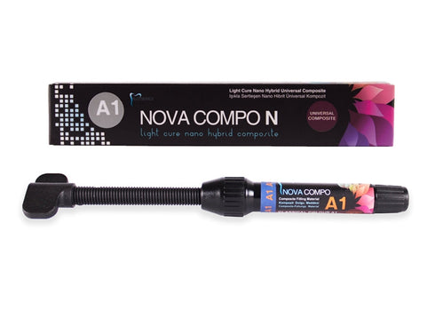 Nova Compo N Universal Composite light curing radiopaque nano hybrid composite A1