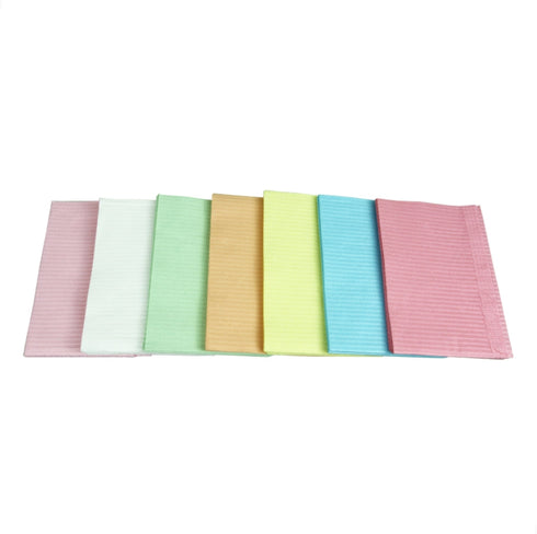 Patient Bibs Dental Tattoo Bibs 2Ply Blue and Poly 13"x19" 500pcs/Case