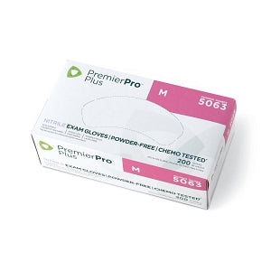 Premier Pro 5063 Plus Nitrile Exam Gloves, MEDIUM, 6 box of 200 ( case of 1200 )