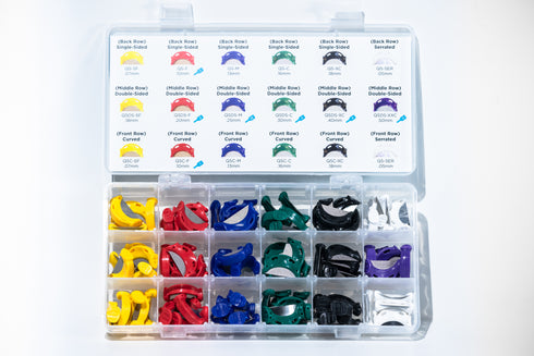 QwikStrip Dental Finishing Strips QS-ULT 90 (90 Pack) 5 of Each: Single, Double, Curved; 10 SER