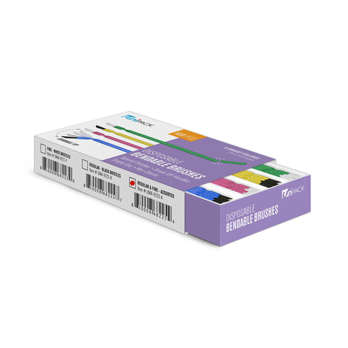 Bendable Brushes Applicator Tips 6" Fine Regular Assorted Bristles