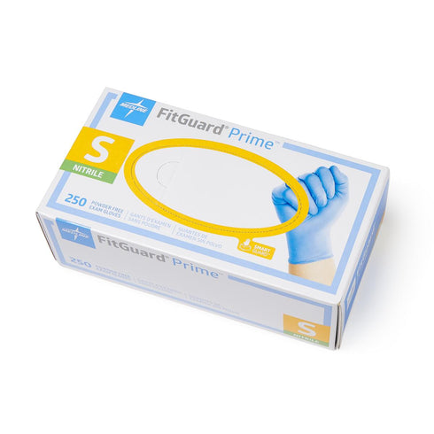 Medline FitGuard Prime Nitrile Exam Gloves SMALL - 10 box of 250 ( case 2500 )