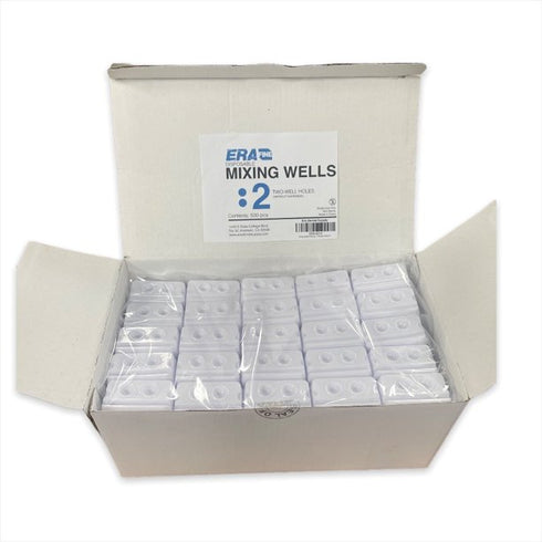 Disposable Dental Mixing Wells 2 Holes with Number Markings Mixing Materials 2-wells 500pcs/Bx