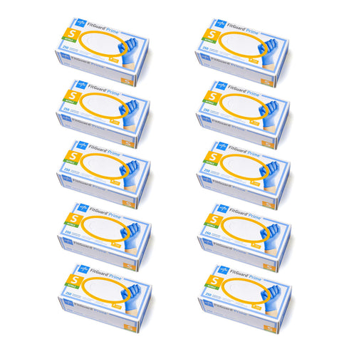 Medline FitGuard Prime Nitrile Exam Gloves SMALL - 10 box of 250 ( case 2500 )