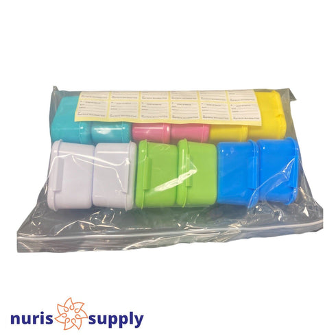 Dental Denture Boxes 3-3/4" x 3" x 2-3/8" 12 Assorted Colors